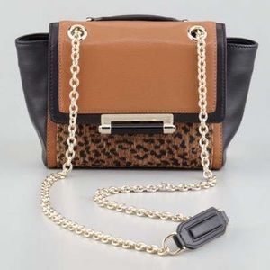 DVF leopard print mini 440 crossbody bag